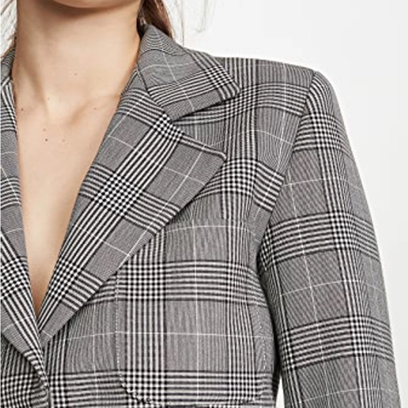 Ganni Prince of Wales Checked Woven Blazer - Picture 6 of 9